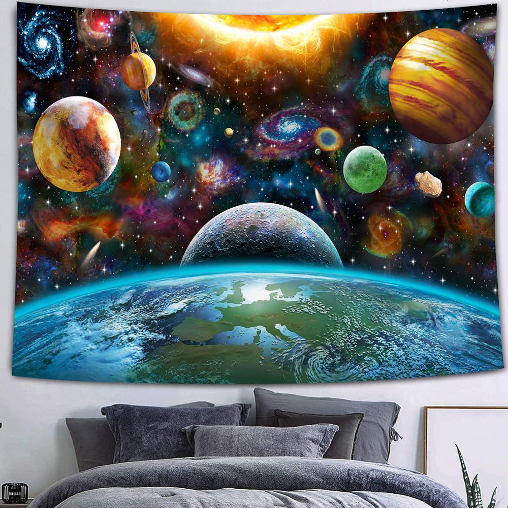 Levende farger på 3D veggteppe. Moderne veggkunst i polyester som gir energi til rommets dekorasjon.