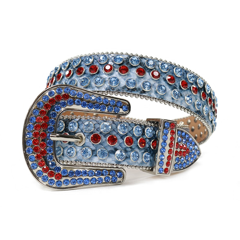 Unisex rhinestonebelte, et glitrende motetilbehør som tilfører gnist til ethvert antrekk.