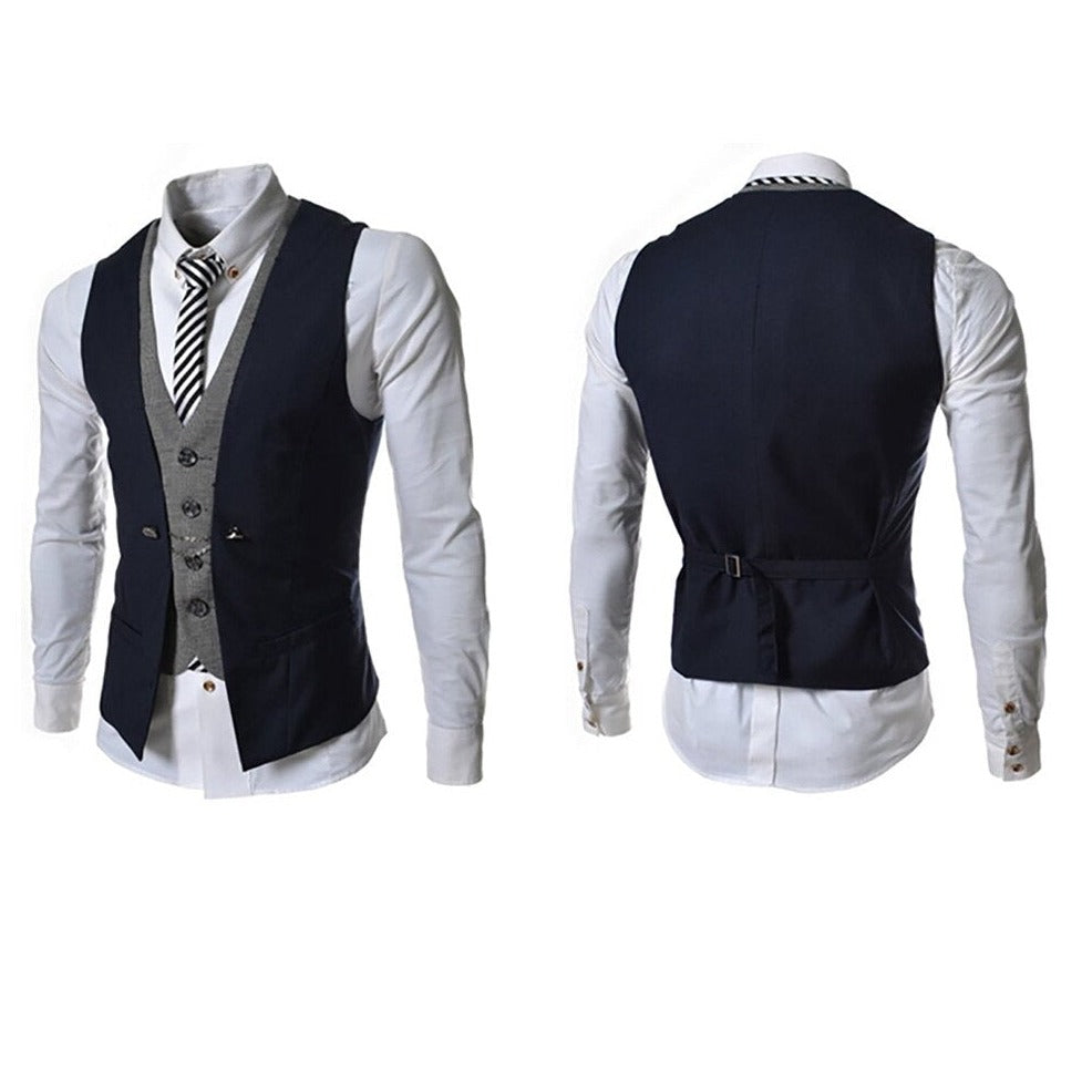 Moderne slim fit vest for menn. Gir et skarpt og polert utseende for enhver herre.