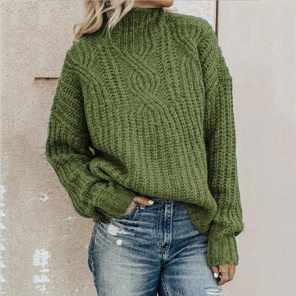 Myk og komfortabel damegenser med avslappet passform. Strikket langermet genser, perfekt for hverdagsklær.