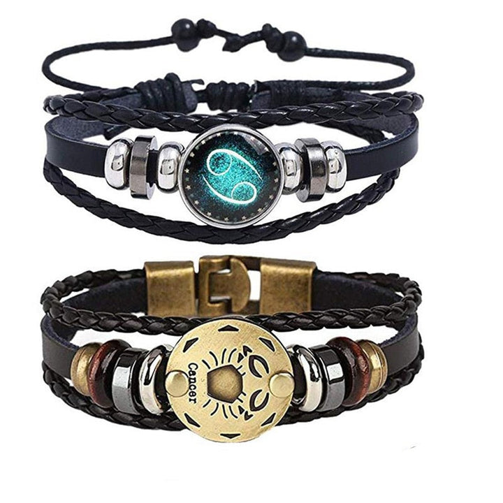 Zodiac armbånd til kvinner i mykt flerlags skinn. En unik og personlig gave for henne.