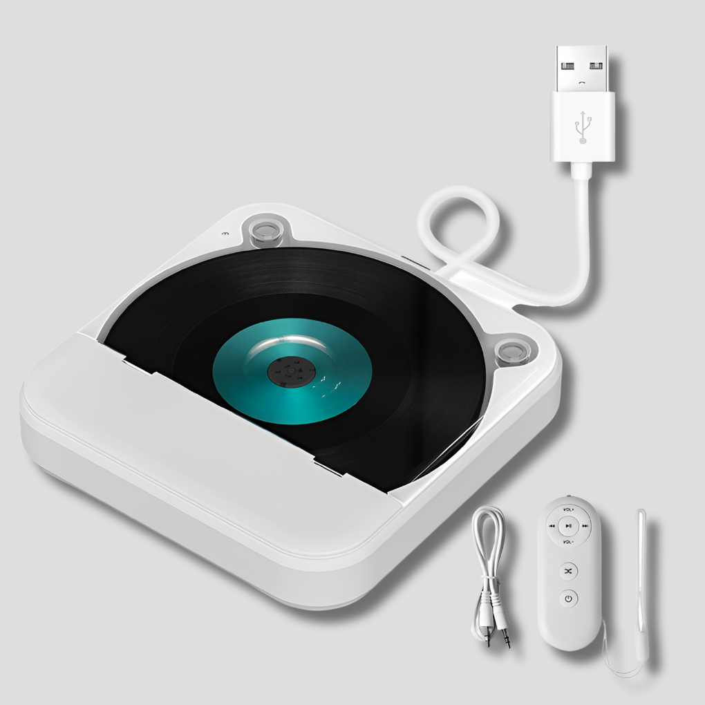 Bærbar bil-CD-spiller med hi-fi lyd, USB & AUX-inngang for førsteklasses musikk på farten i bilen.