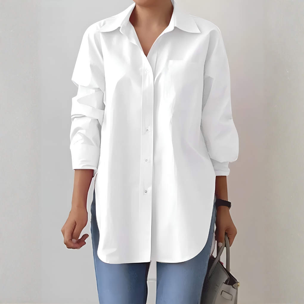 Elegant bluse for kvinner. Stilfull langermet topp, perfekt for business og fritid. Komfortabel og allsidig fashion.