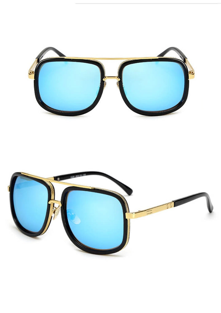 Moteriktige unisex solbriller med polariserte glass, UV400 beskyttelse og ripebestandighet.