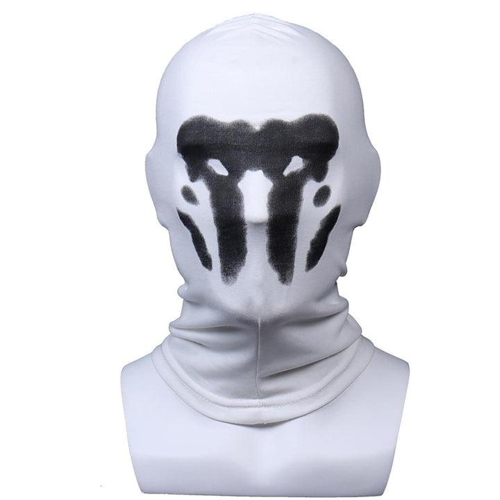 Unisex Rorschach maske med bevegelige blekkflekker for Halloween og cosplay.