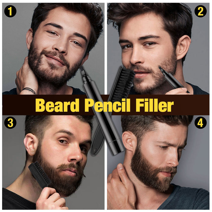 Essensielt grooming-sett for menn. Enkel skjeggpleie med fyllingspenn for et fyldig og velstelt skjegg.