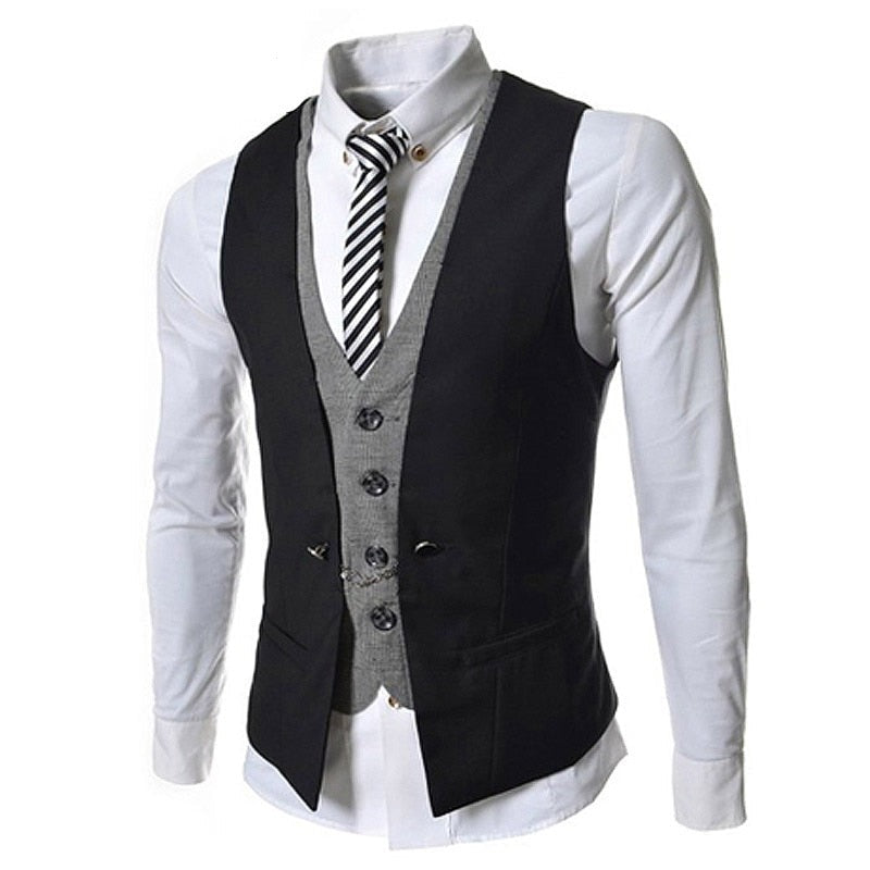 Elegant slim fit dressvest for menn. Perfekt for formelle anledninger som bryllup og business.