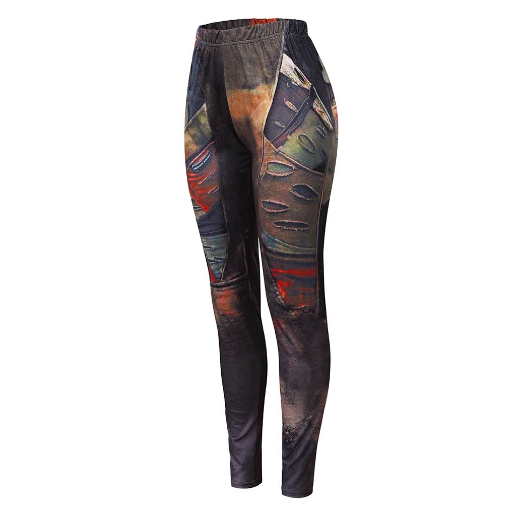 Høy midje retro tie-dye leggings, designet for kvinner som søker både komfort og trendy look.