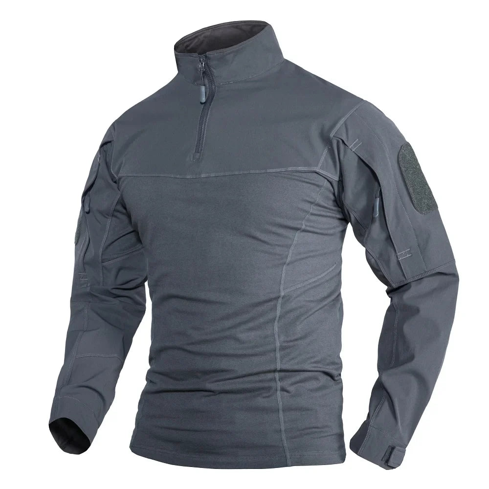 Herre 1/4-zip tur-/treningsgenser med lommer, langermet og i teknisk stoff.