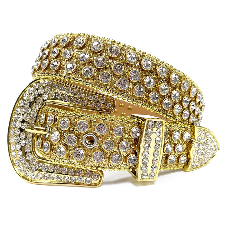 Elegant bling-belte med rhinestones for unisex, perfekt for et glamorøst utseende.