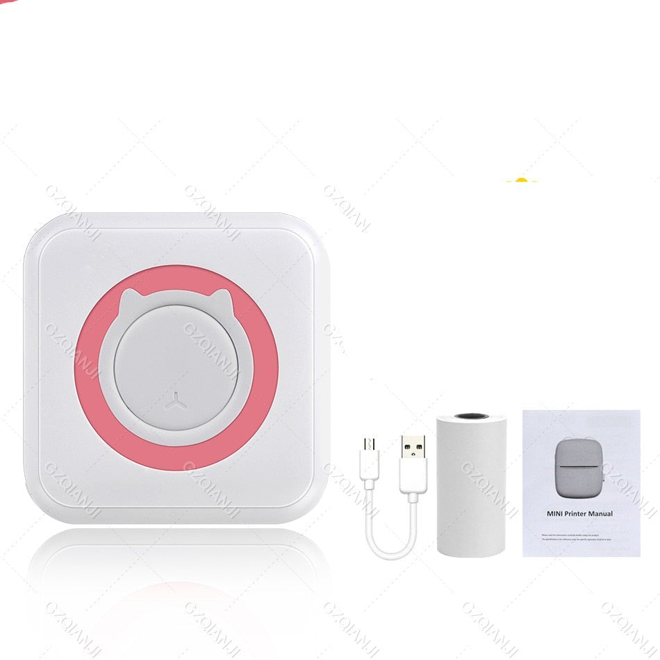 Bluetooth lommeskriver, enkel tilkobling til mobil for utskrift av bilder, kvitteringer og klistremerker.