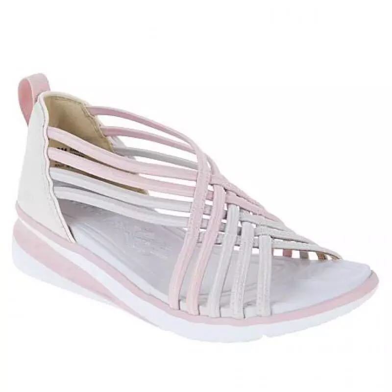 Komfortable damesandaler for sommer og fritid. Sporty slip-on design med støttende kilehæl og god stil.