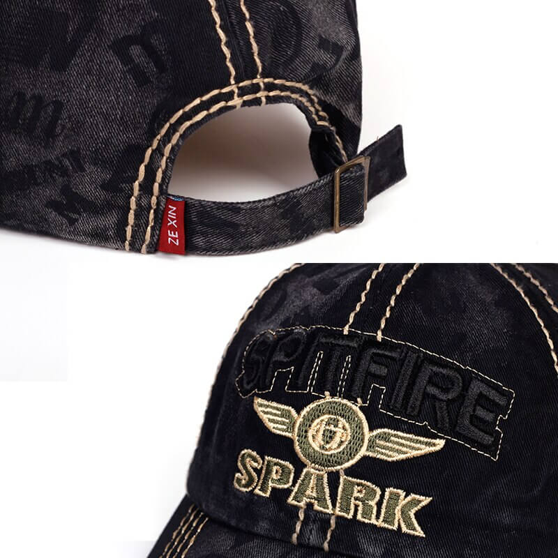 Denim baseballcaps for herre, et allsidig tilbehør med justerbar passform for hverdagsbruk.