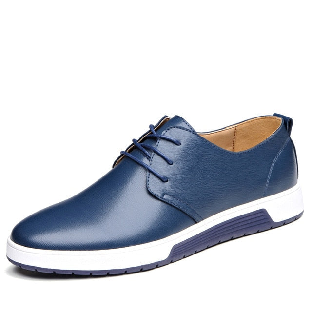 Sorte herres Oxford casual sko med snøring, elegante og komfortable for fritid eller semiformelle anledninger.