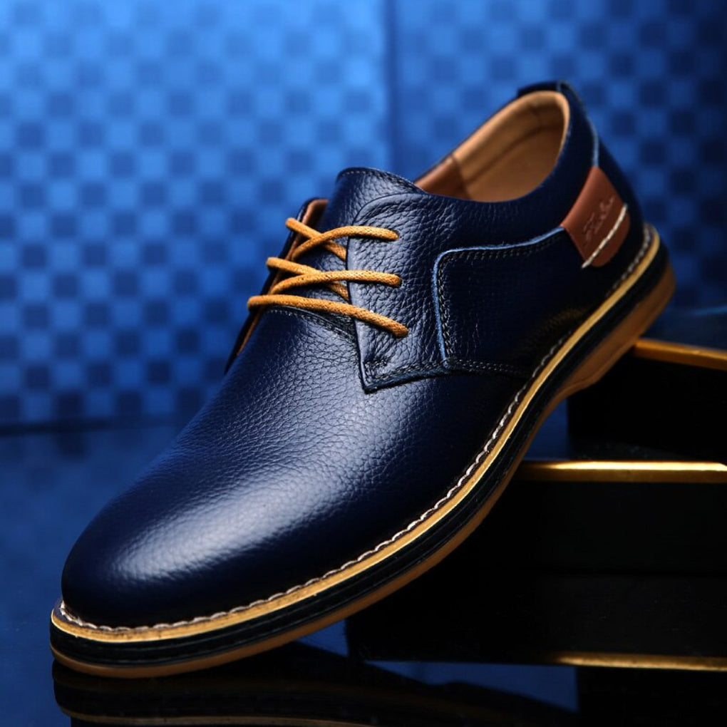 Klassiske brune Oxford herresko i skinn. Elegante og komfortable snøresko for formelle anledninger og hverdag.