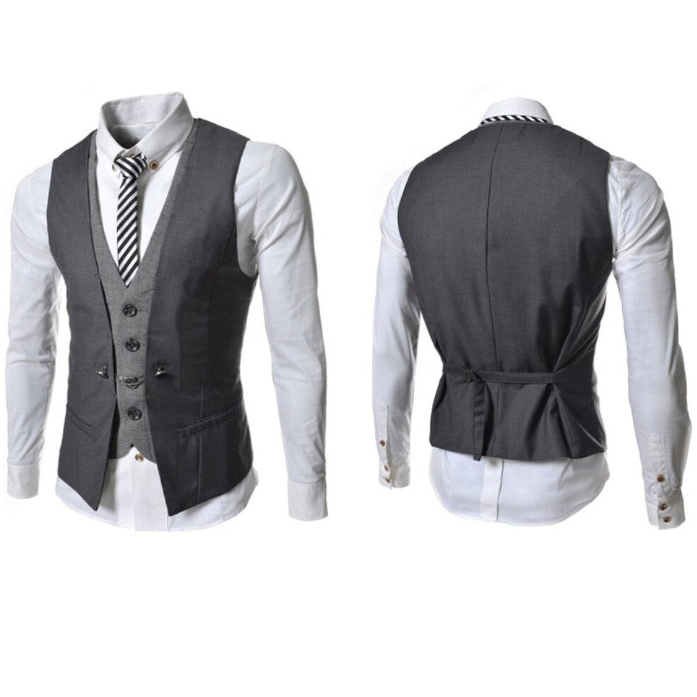 Smart herrevest med diskrete knappedetaljer. Perfekt for en sofistikert og elegant look.