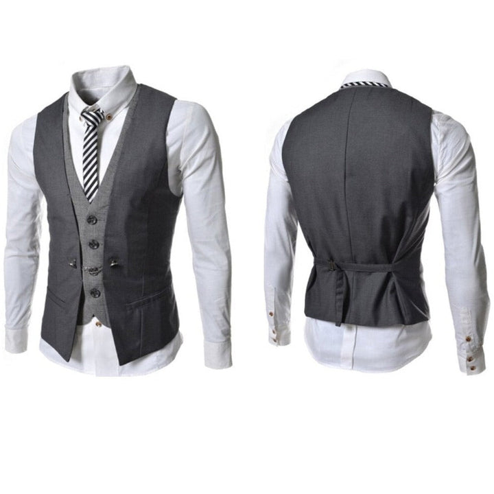 Smart herrevest med diskrete knappedetaljer. Perfekt for en sofistikert og elegant look.
