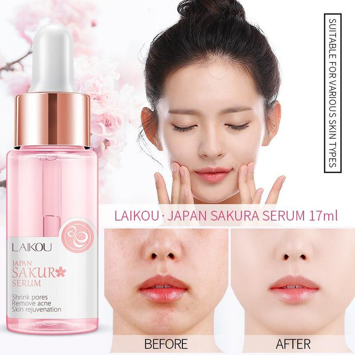 Sakura anti-aldringsserum gir huden dyp fuktighet og ungdommelig glød, forbedrer hudens elastisitet.