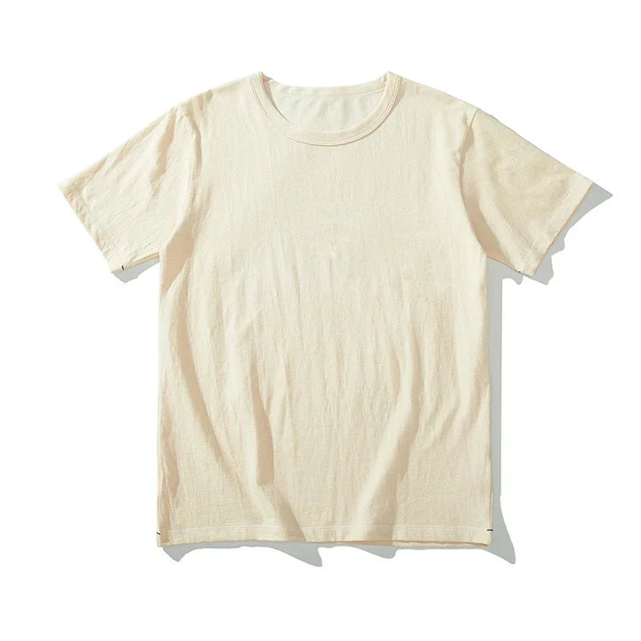 Basisk unisex bomulls t-skjorte i nøytral trefarge. Perfekt for sommer og hverdagsbruk.