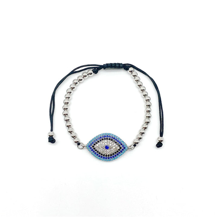 Dame onde øye armbånd, justerbart beskyttende smykke. Lykkebringer til henne med tidløs design.