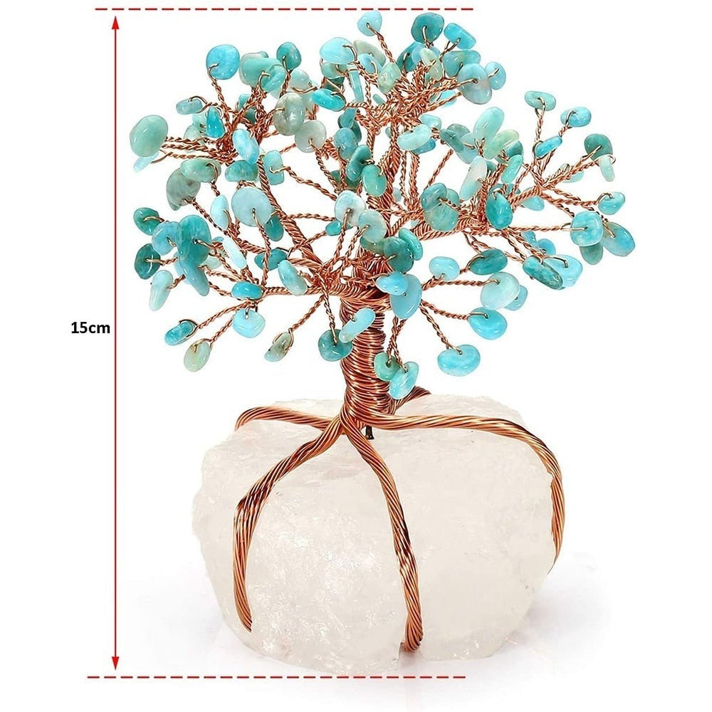 Vakkert Livets Tre krystallornament, perfekt for Feng Shui. Gir lykke, velvære og en rolig energi.