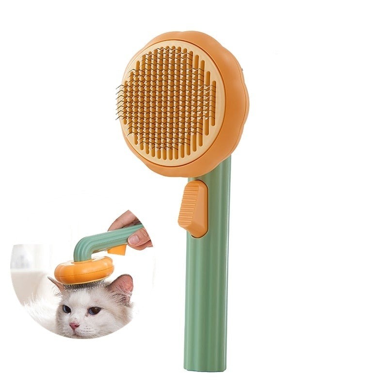 Gresskar kjæledyrbørste for hund/katt. Fjerner løs pels, gir glansfull pels og skånsom massasje.