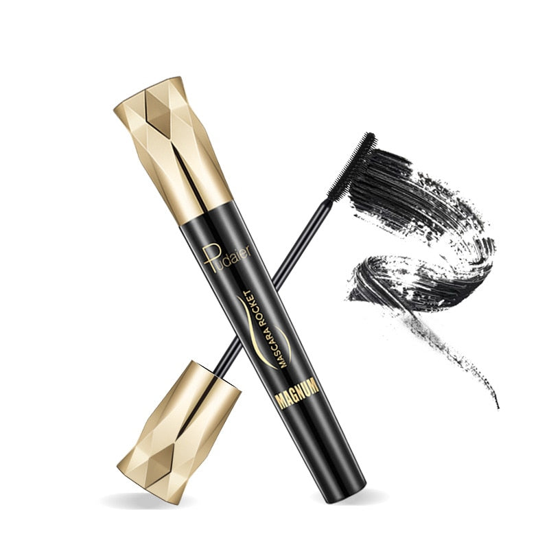 Svart væske vippeforlengelse mascara for dramatisk lengde og volum, perfekt for øyesminke.