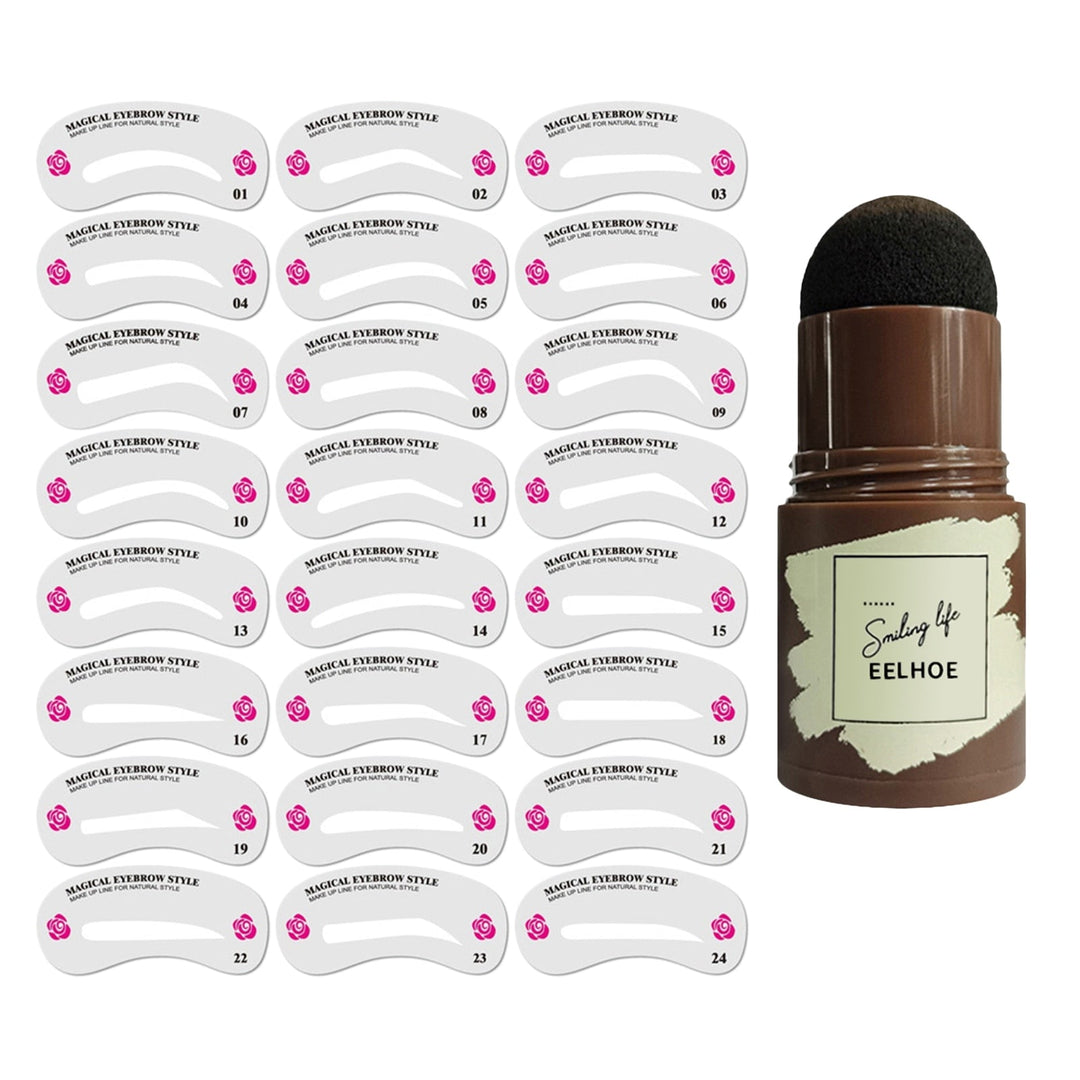 Ett-trinns brynstempel og formingssett for perfekt definerte, naturlige øyenbryn.