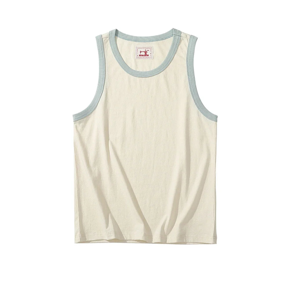Urban oversized tanktopp til herre. En ermeløs fritidstopp med retro design, perfekt for en sval sommerstil.
