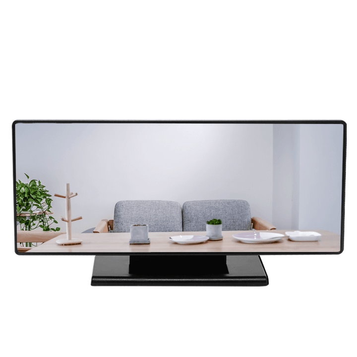 En moderne hvit digital klokke med rød LED-skjerm og speilfunksjon, ideell for kontorbruk.
