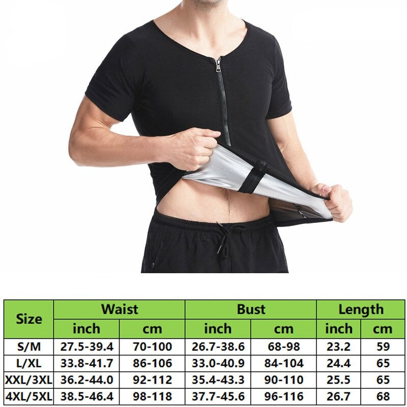 Slitesterk unisex svettevest med glidelås for ytelse og maksimal fettforbrenning. Ideell for trening og kroppsforming.