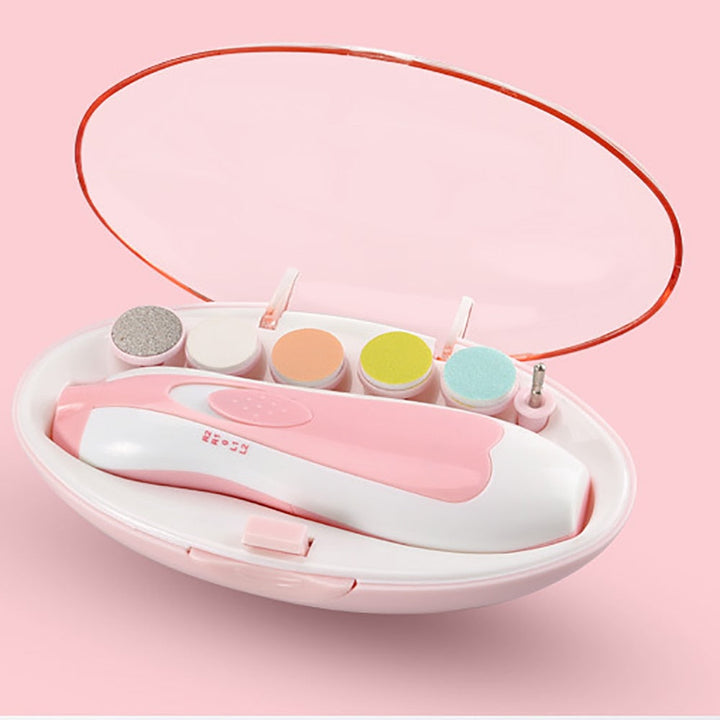 Skånsom elektrisk negletrimmer for baby, enkel og sikker neglepleie for foreldre og barn.