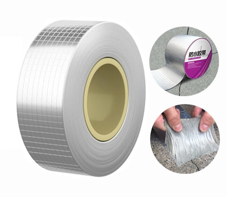 Kraftig vanntett aluminiumstape for lekkasjereparasjon. Slitesterk, selvklebende tape for hjem og industri.