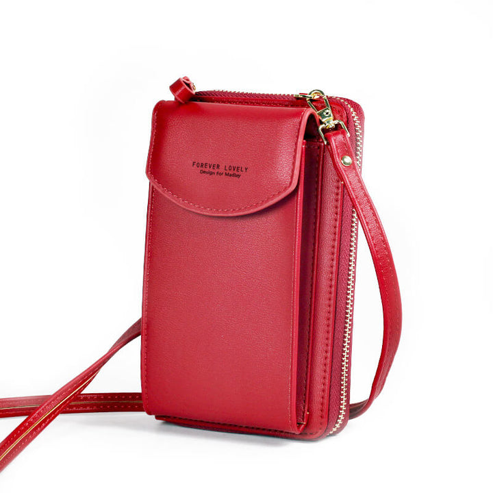 Elegant crossbody-veske i PU-skinn for damer, perfekt til hverdag og reise.