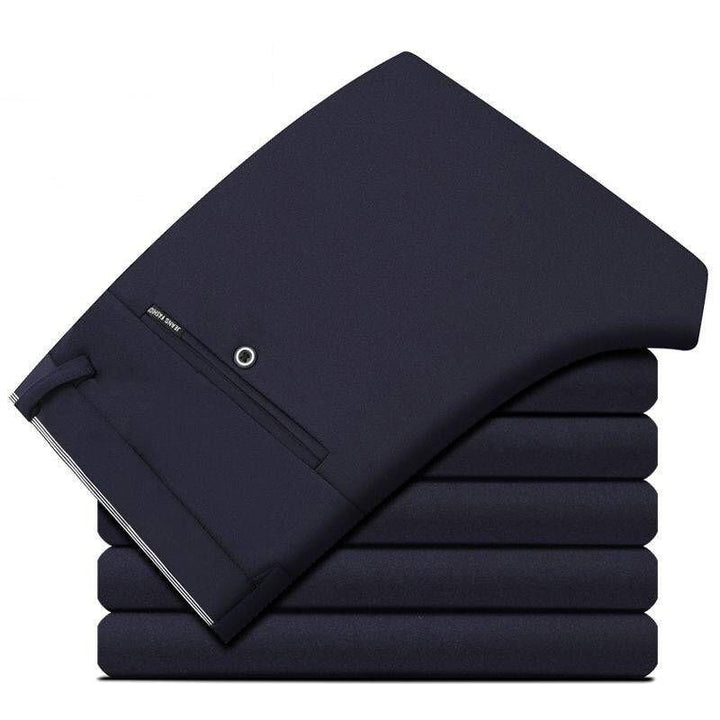 Svarte stretch bukser for menn, slim fit design som kombinerer mote med uovertruffen komfort.