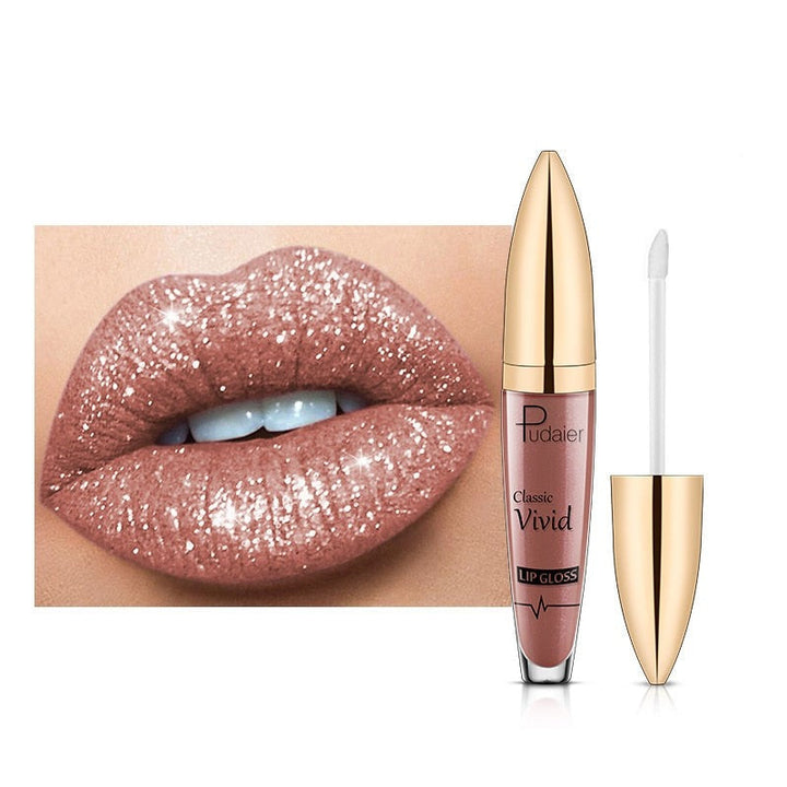 Norsk skjønnhet: Glitter lipgloss som gir fuktige, fargerike lepper.