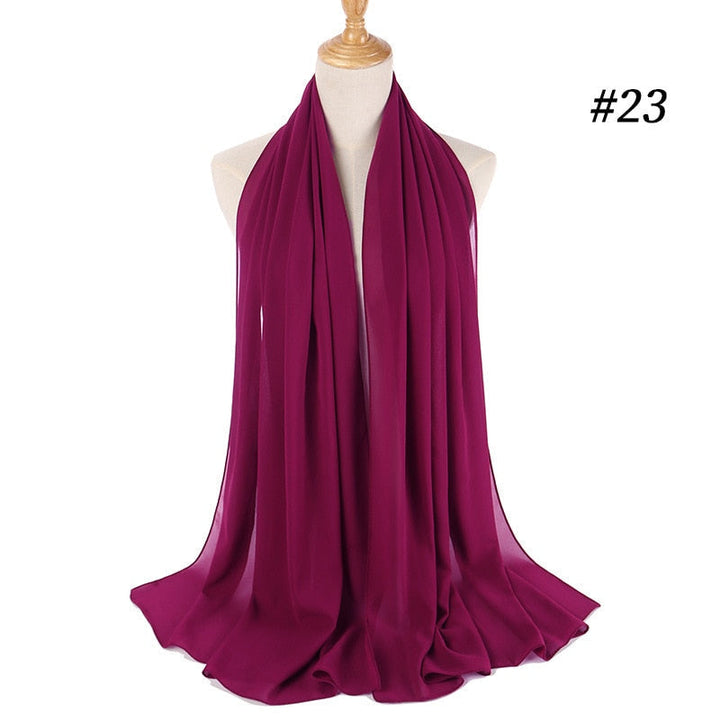 Delikat chiffon hodeplagg, elegant og lett å forme.