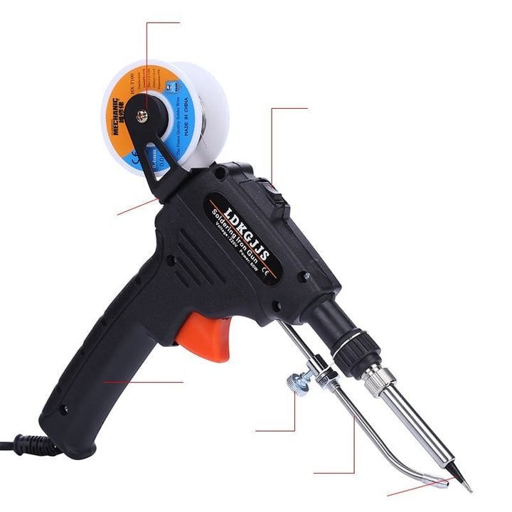 Rask og enkel automatisk loddepistol (60W) for effektive loddeoppgaver i hjemmet, elektronikk og DIY-prosjekter.