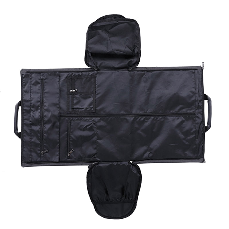 Slitesterk, vanntett grå dufflebag i executive-stil, optimal for krevende forretningsreiser.