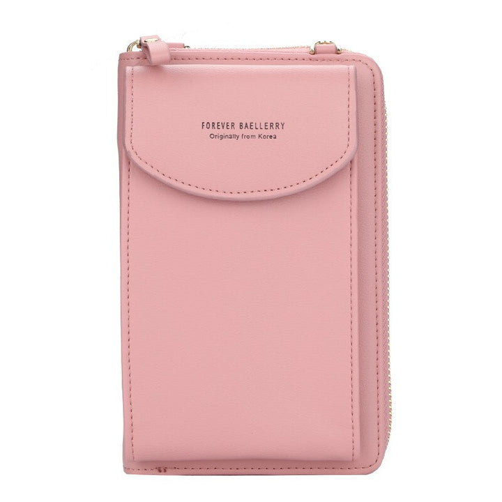Slank designet crossbody veske i PU-skinn for kvinner, med praktiske glidelåsrom, perfekt som skulderveske.