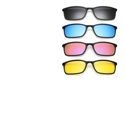 Klart syn med polariserte magnetiske clip-on solbriller. Unisex UV400 øyebeskyttelse.