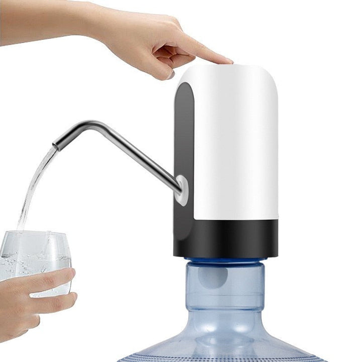 Oppladbar elektrisk flaskepumpe med USB-lading for vann, perfekt for kjøkken, kontor, reise.