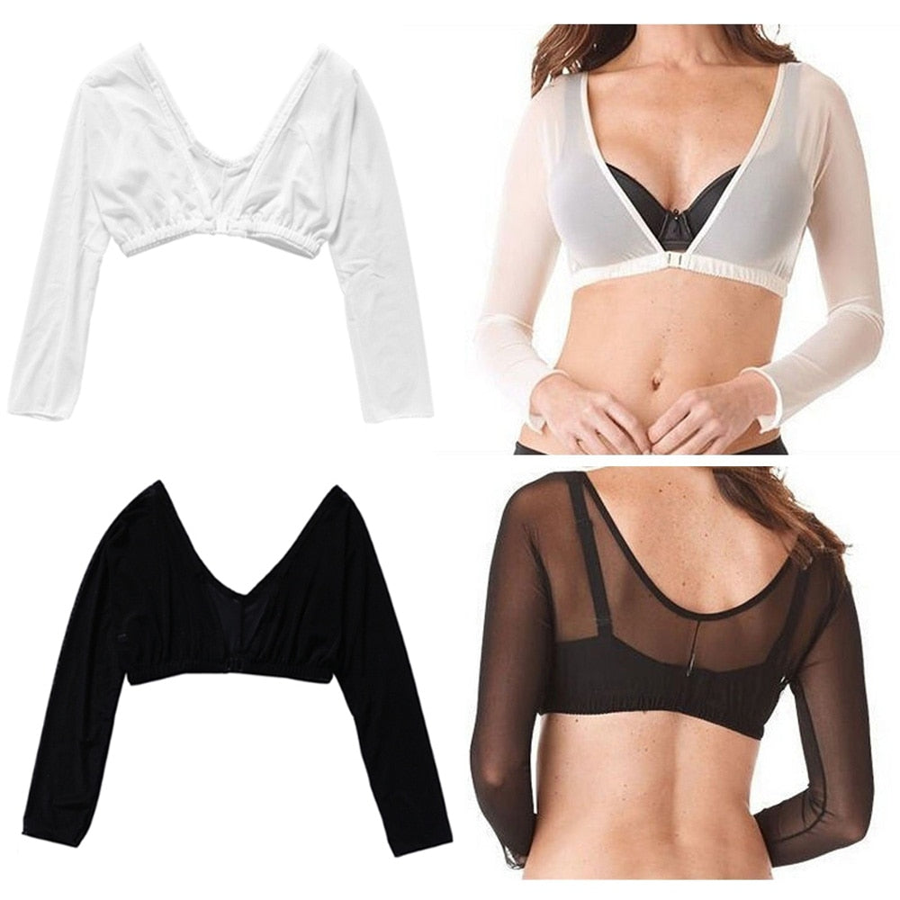 Slankende armformer for kvinner. Sømløs design gir jevn kompresjon for glattere og fastere armer, shapewear.