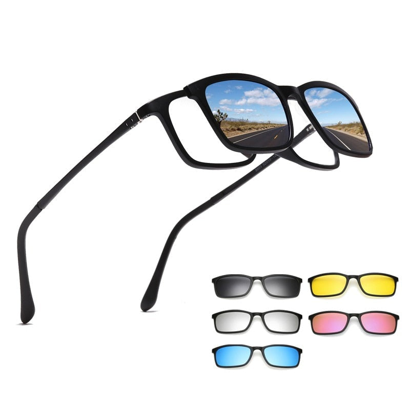 Polariserte clip-on solbriller gir UV400 beskyttelse. Magnetisk feste for herre og dame.