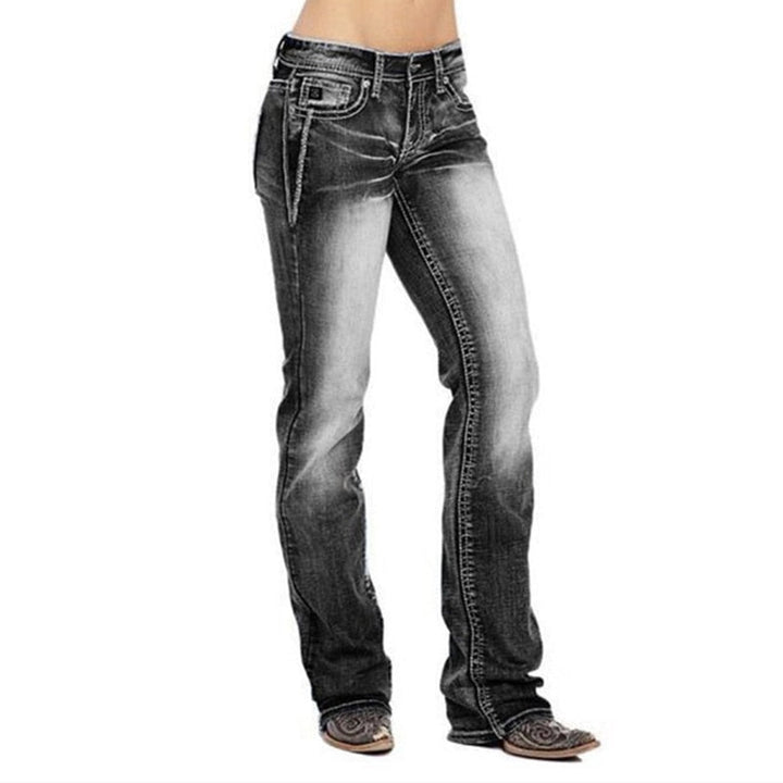 Stilige bootcut-jeans for menn med moderne passform, ideelle for casual bruk.
