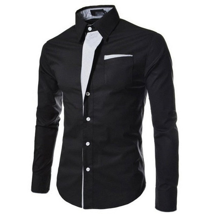 Elegant slim fit langermet herreskjorte for menn. Perfekt for formelle og uformelle anledninger.