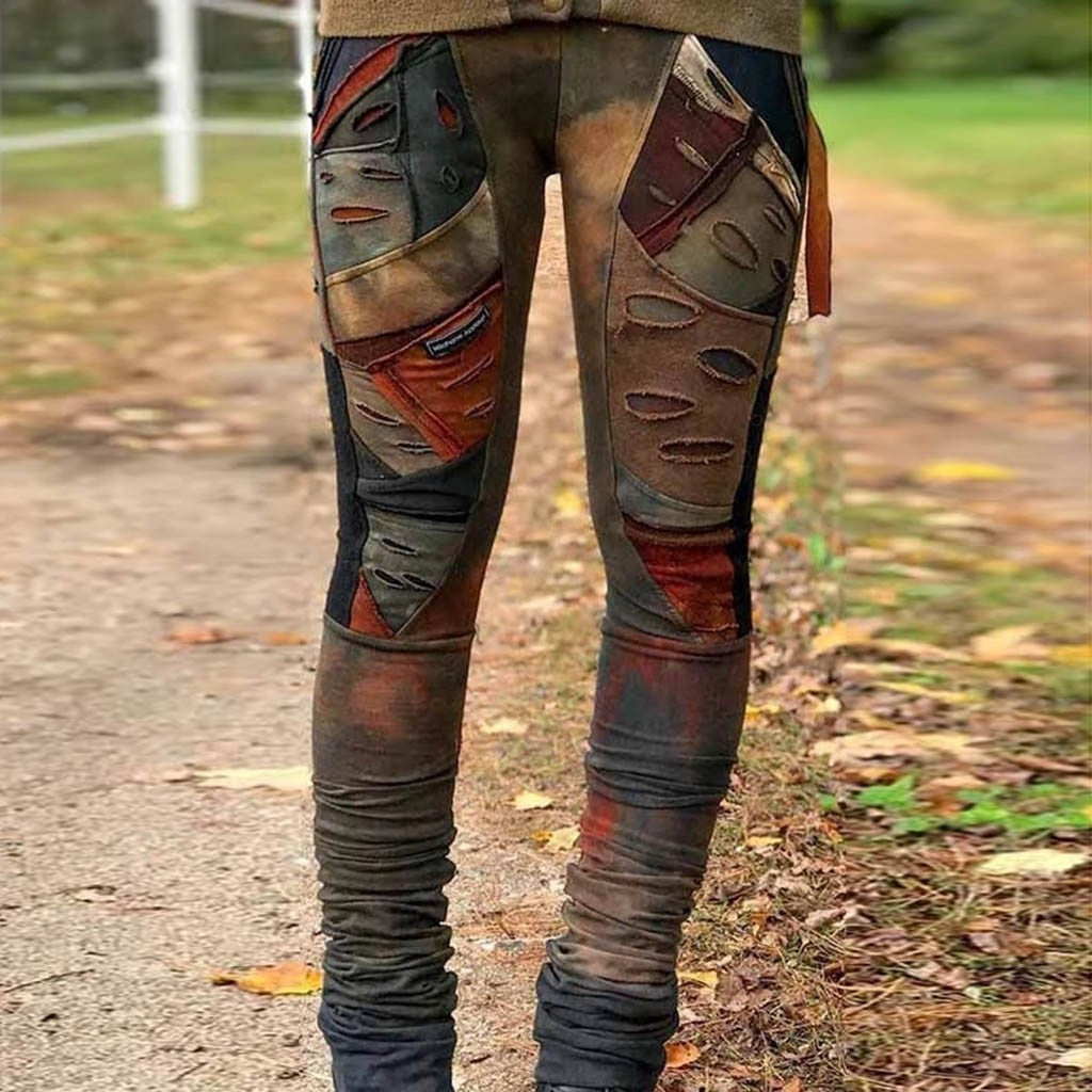 Komfortable høy midje tie-dye leggings for kvinner, perfekt for en kul og avslappet stil.