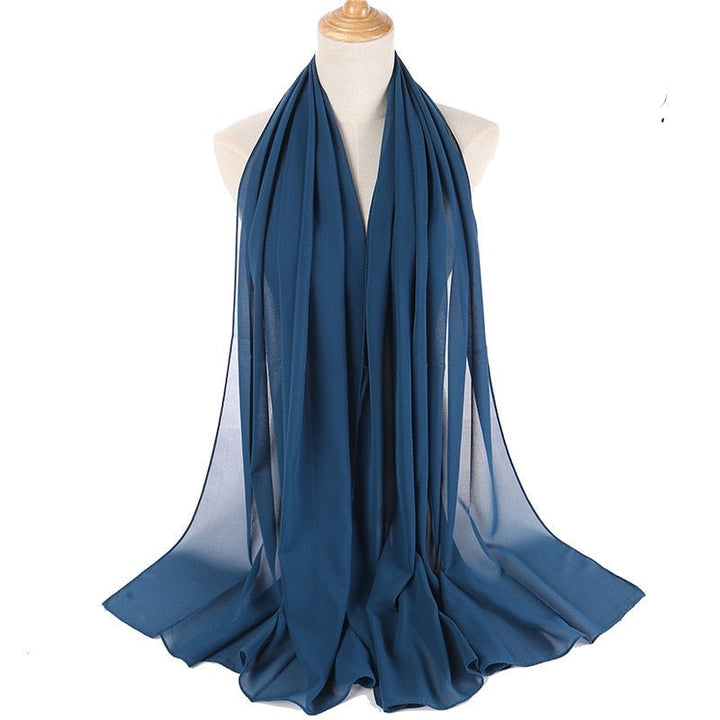 Feminint chiffon skjerf, mykt og delikat for kvinner.