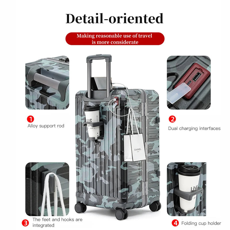 Sikker reiseveske: Hard koffert med integrert TSA-lås, bredt håndtak og solid skall. Perfekt for businessreise.
