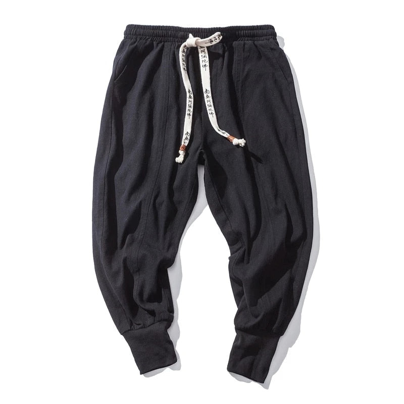 Trendy herrebukser; myke harembukser i joggestil, ideelle for avslappet streetwear og komfort.